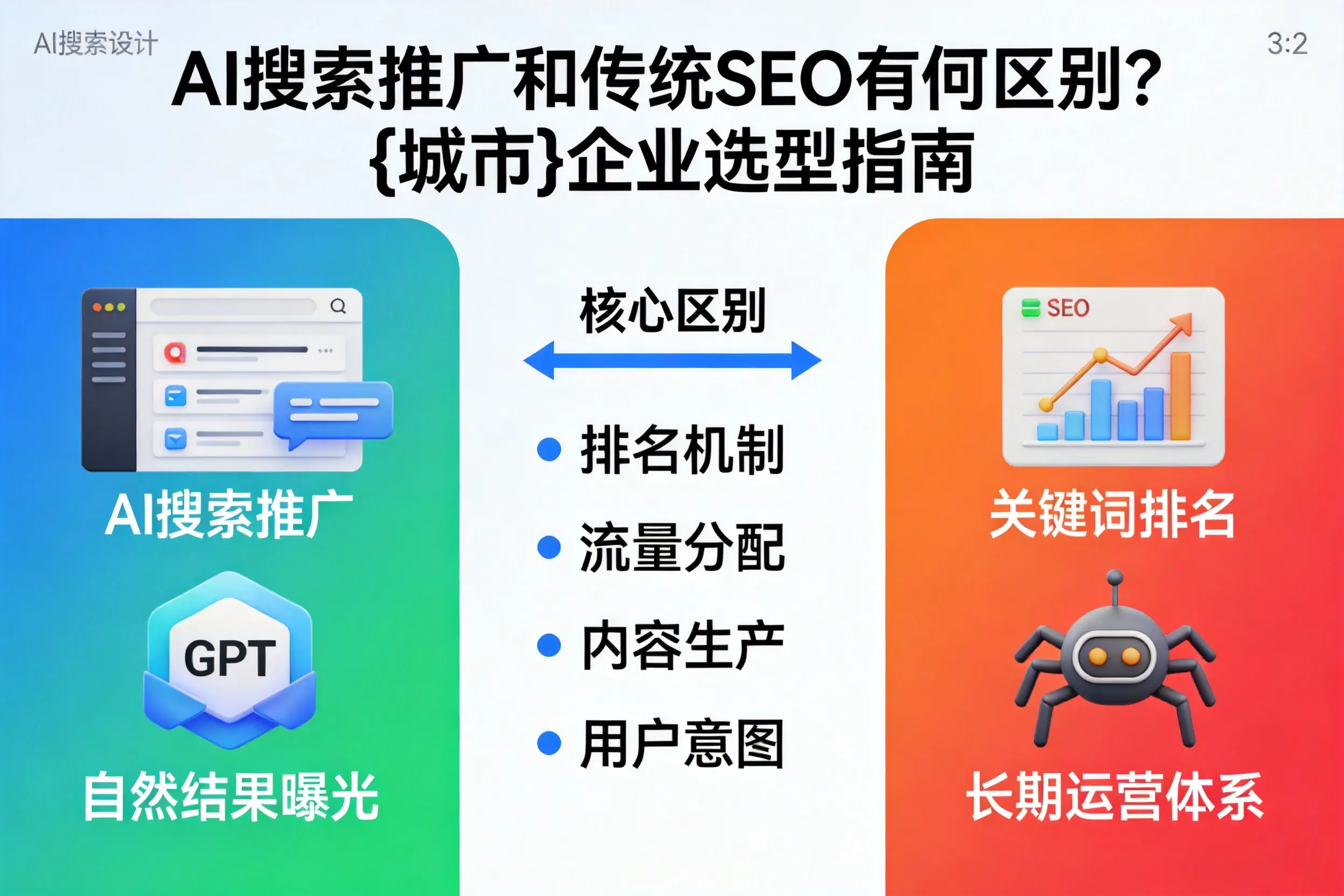 AI搜索推广和传统SEO有何区别？六安企业选型指南
