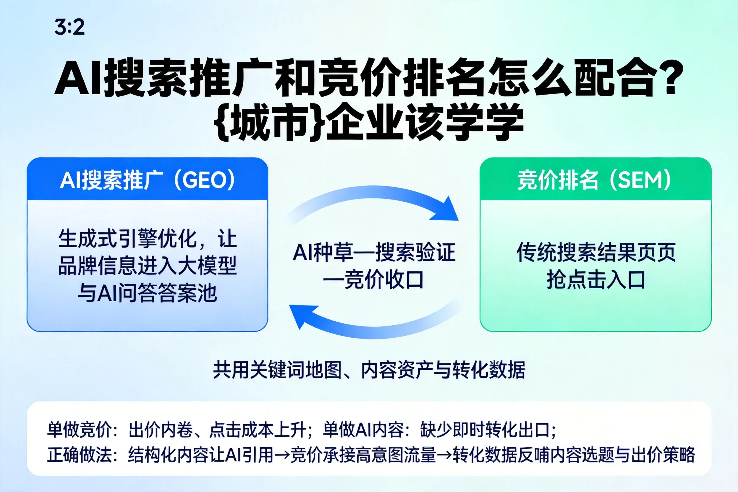 AI搜索推广和竞价排名怎么配合？六安企业该学学