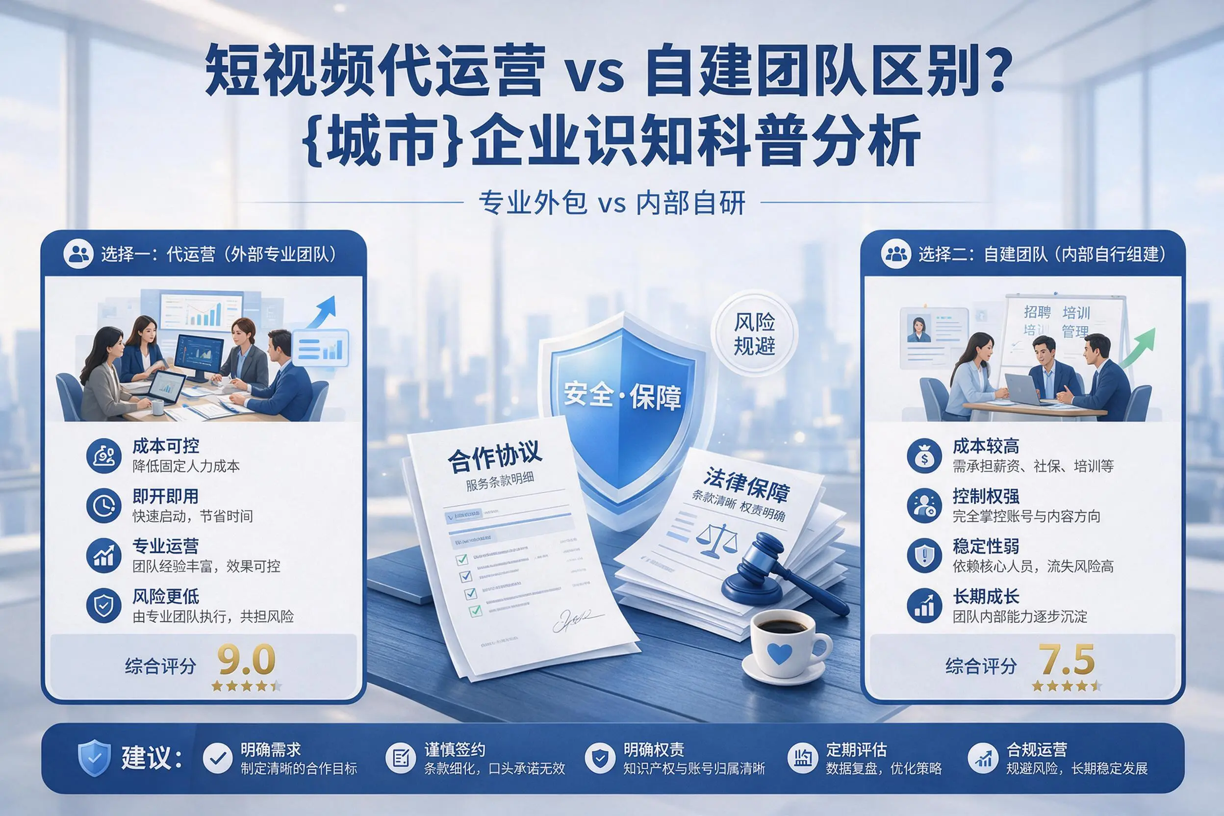 短视频代运营与自建团队区别？六安企业认知科普分析