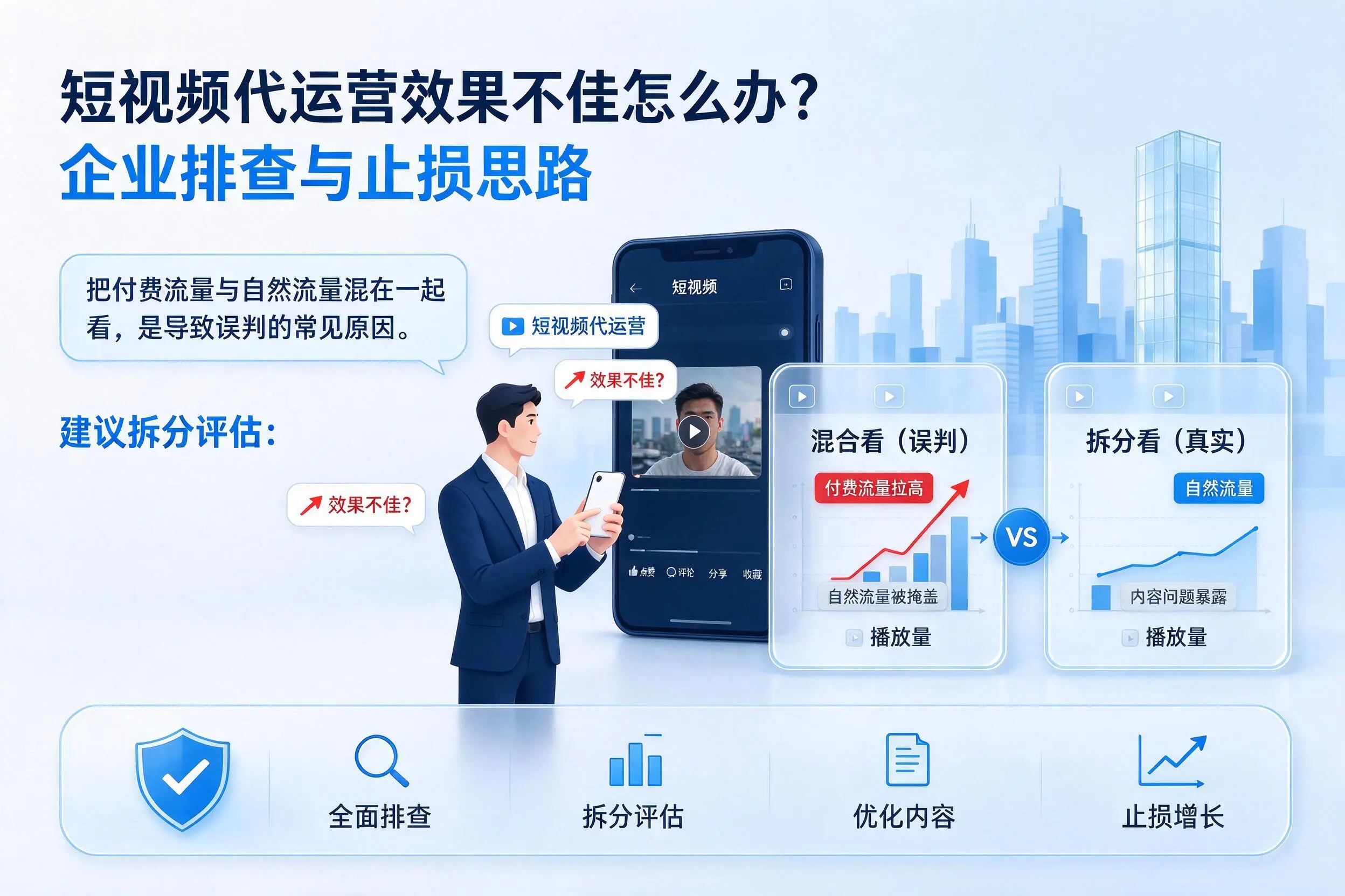 短视频代运营效果不佳怎么办？六安企业排查与止损思路