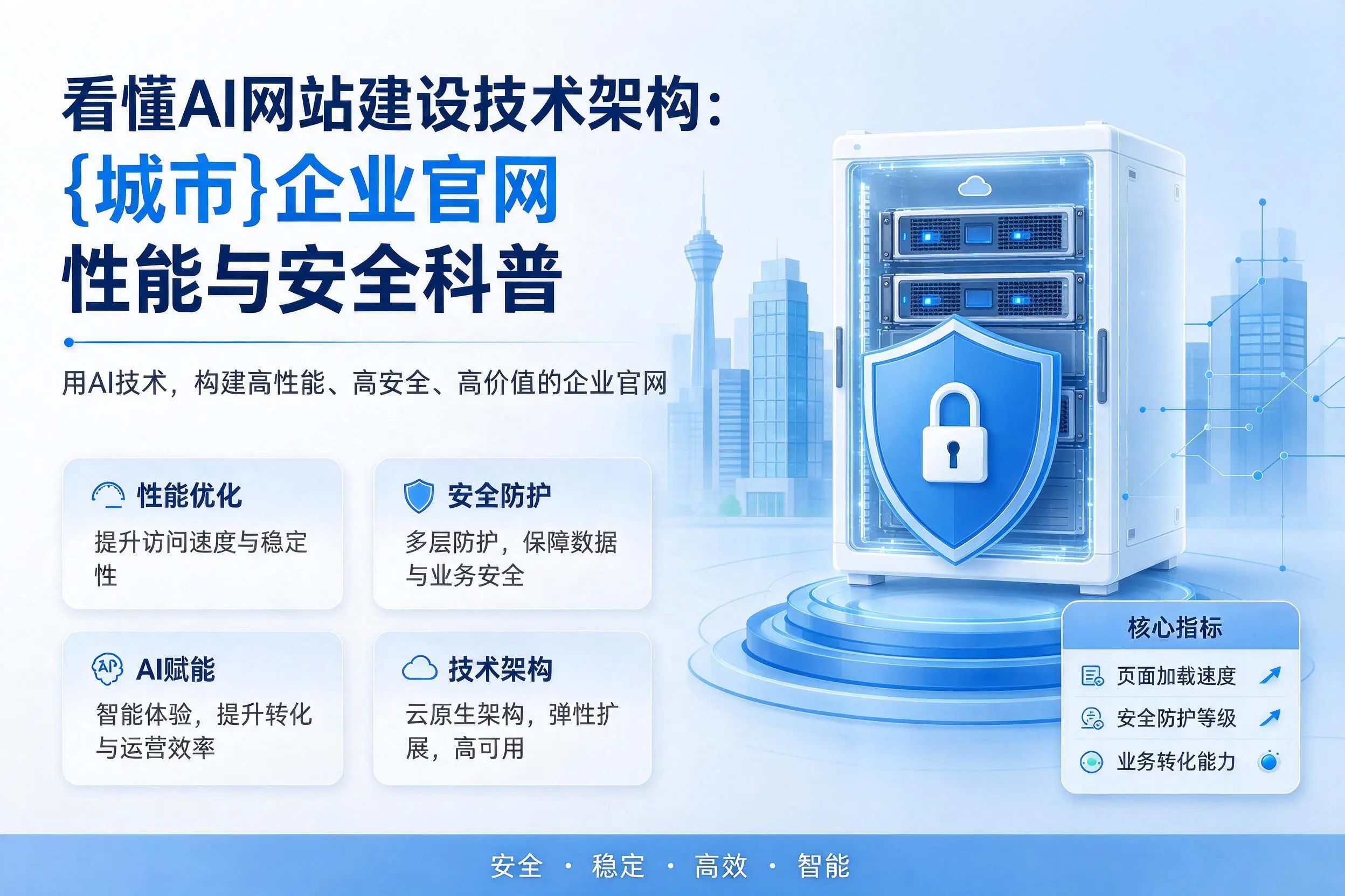 看懂AI网站建设技术架构:六安企业官网性能与安全科普